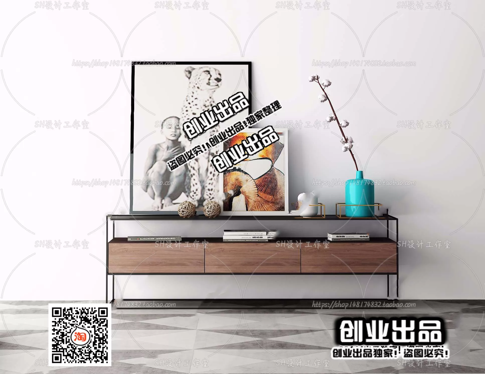 CABINET TV – B51 – FURNITURE 3D MODELS 2022 (VRAY)