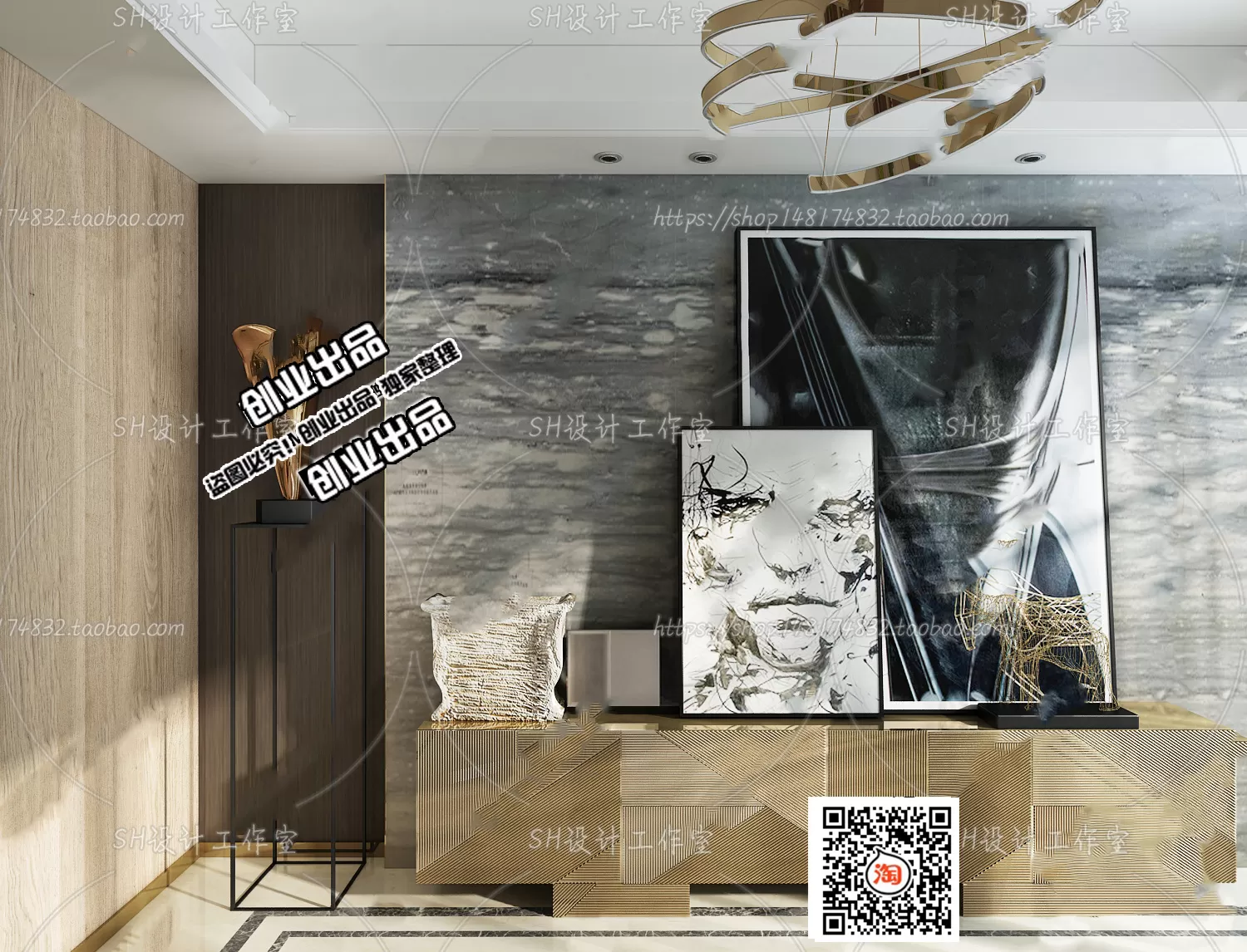 CABINET TV – B52 – FURNITURE 3D MODELS 2022 (VRAY)