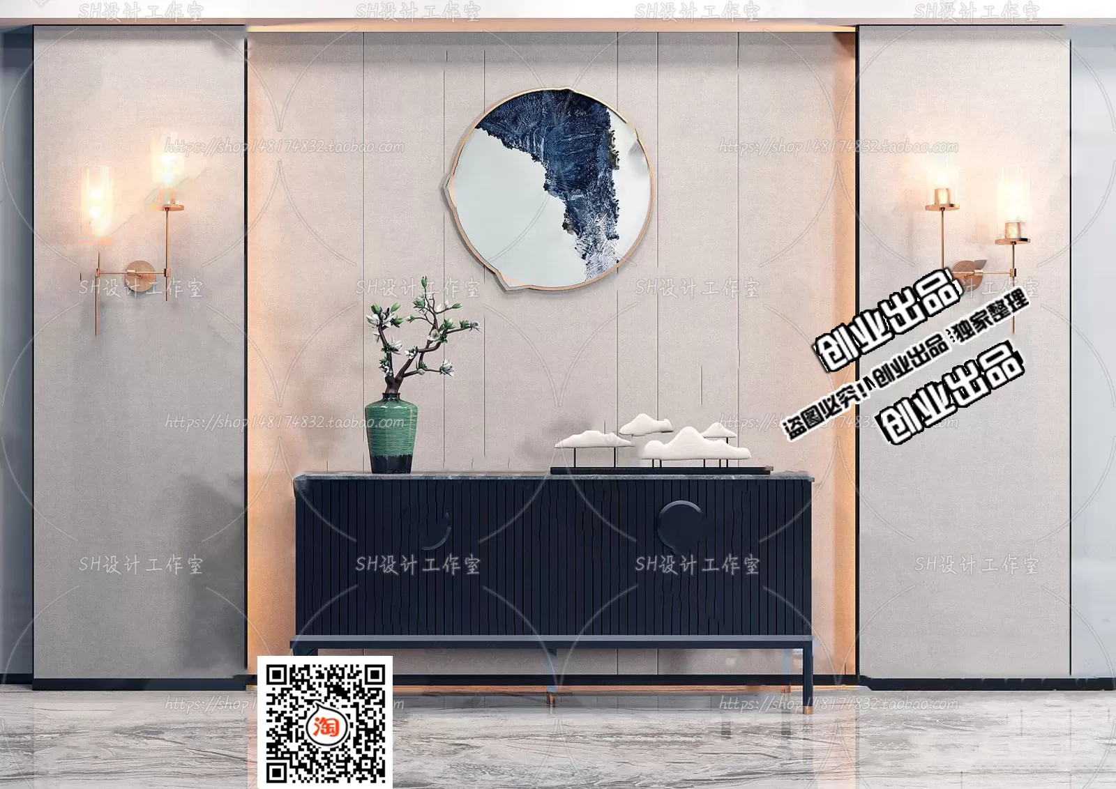 CABINET TV – B55 – FURNITURE 3D MODELS 2022 (VRAY)