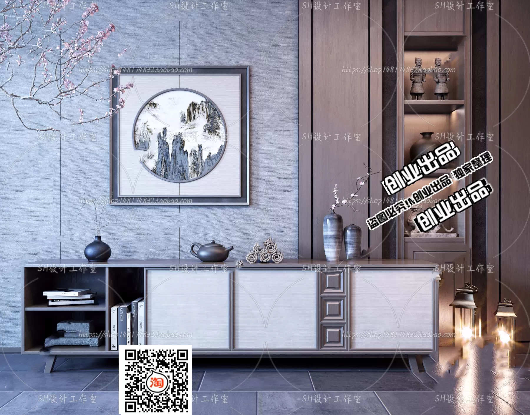 CABINET TV – B58 – FURNITURE 3D MODELS 2022 (VRAY)