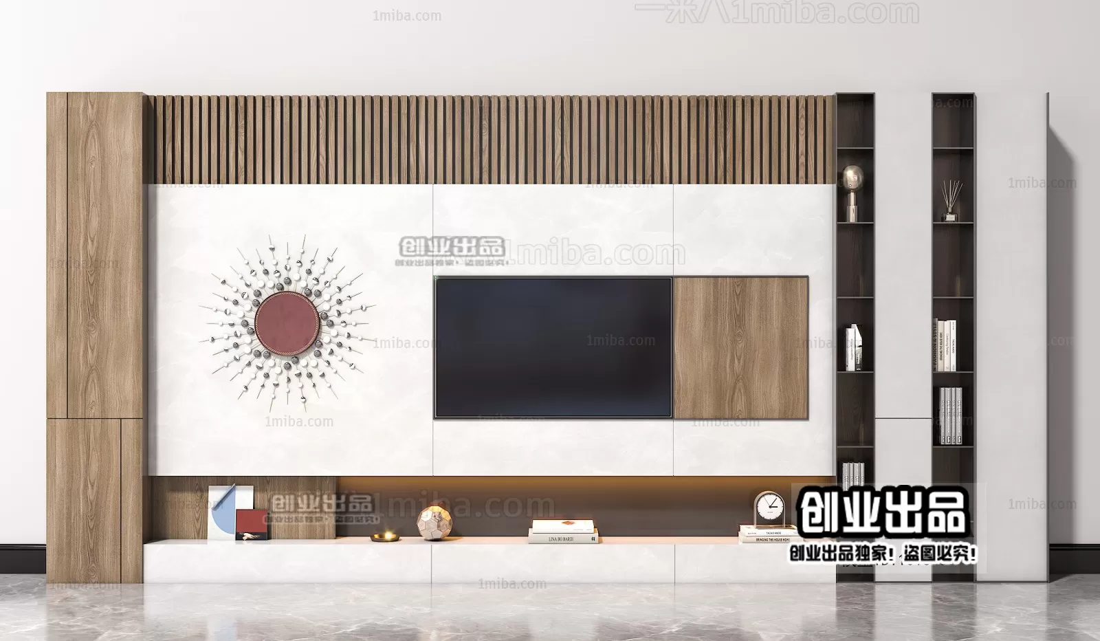 WALL TV – B31 – FURNITURE 3D MODELS 2022 (VRAY)