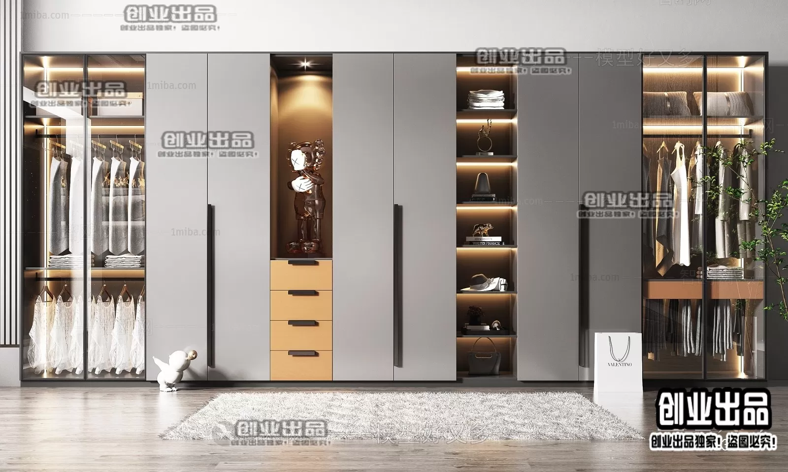 WARDROBE – 28 – FURNITURE 3D MODELS 2022 (VRAY)