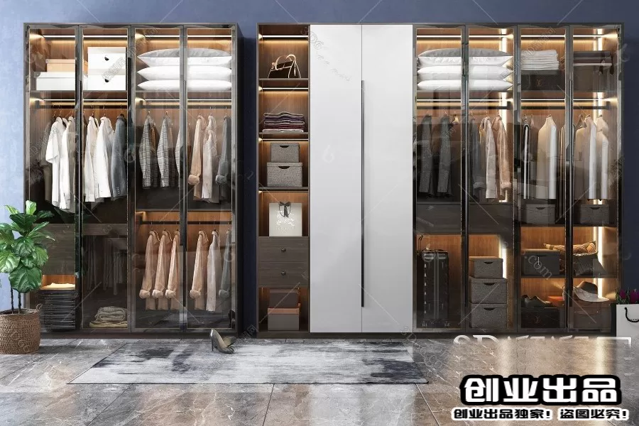 WARDROBE – 67 – FURNITURE 3D MODELS 2022 (VRAY)