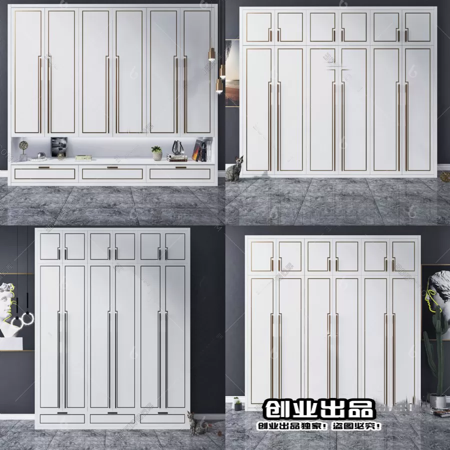 WARDROBE – 73 – FURNITURE 3D MODELS 2022 (VRAY)