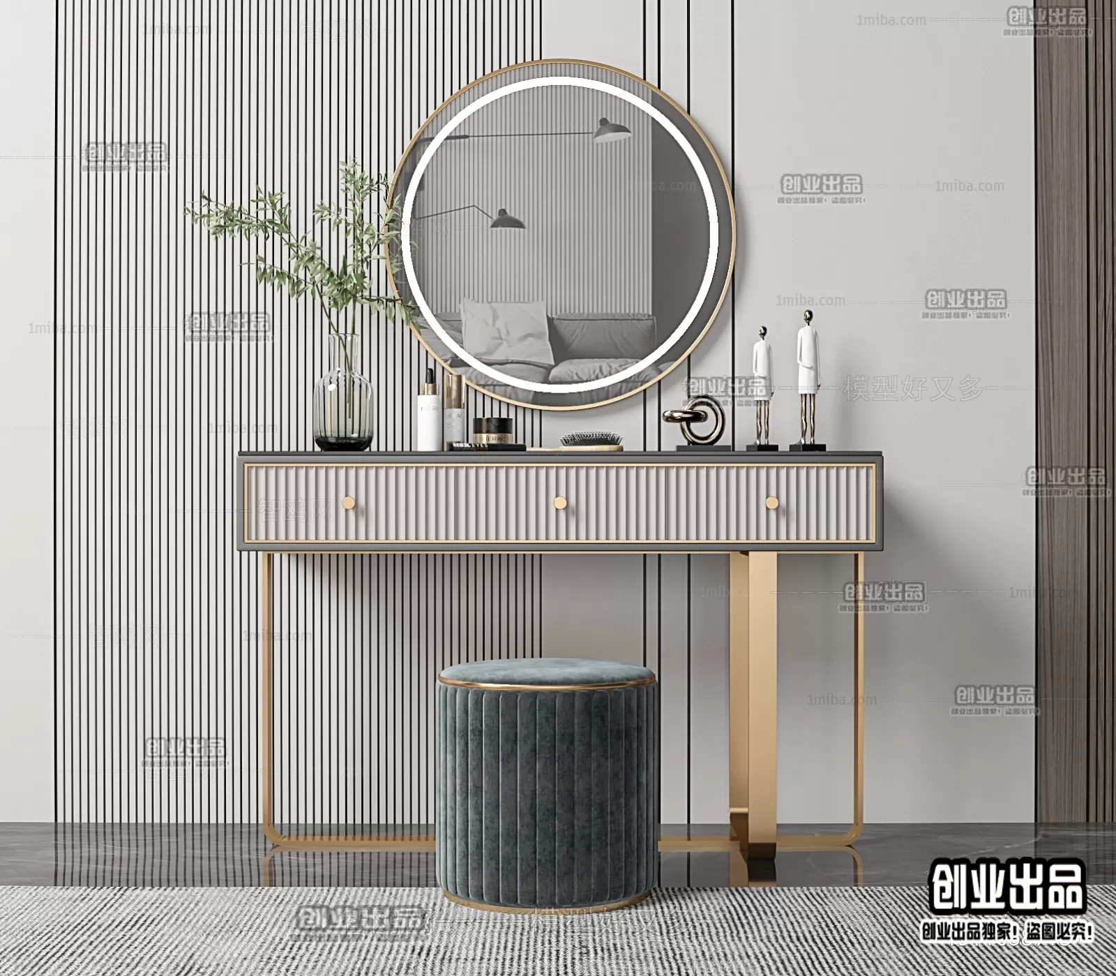 DRESSING TABLE – B10 – FURNITURE 3D MODELS 2022 (VRAY)