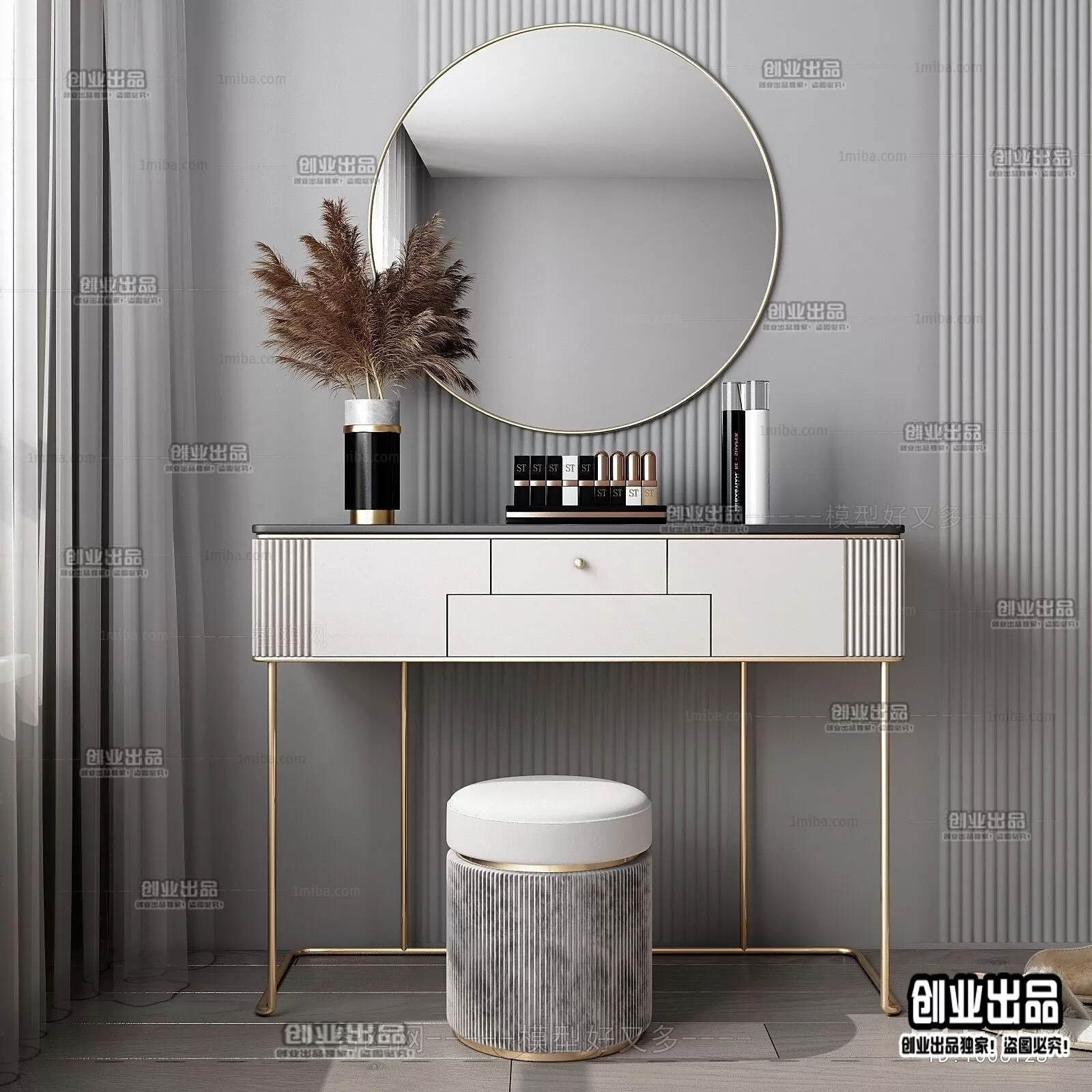 DRESSING TABLE – B13 – FURNITURE 3D MODELS 2022 (VRAY)