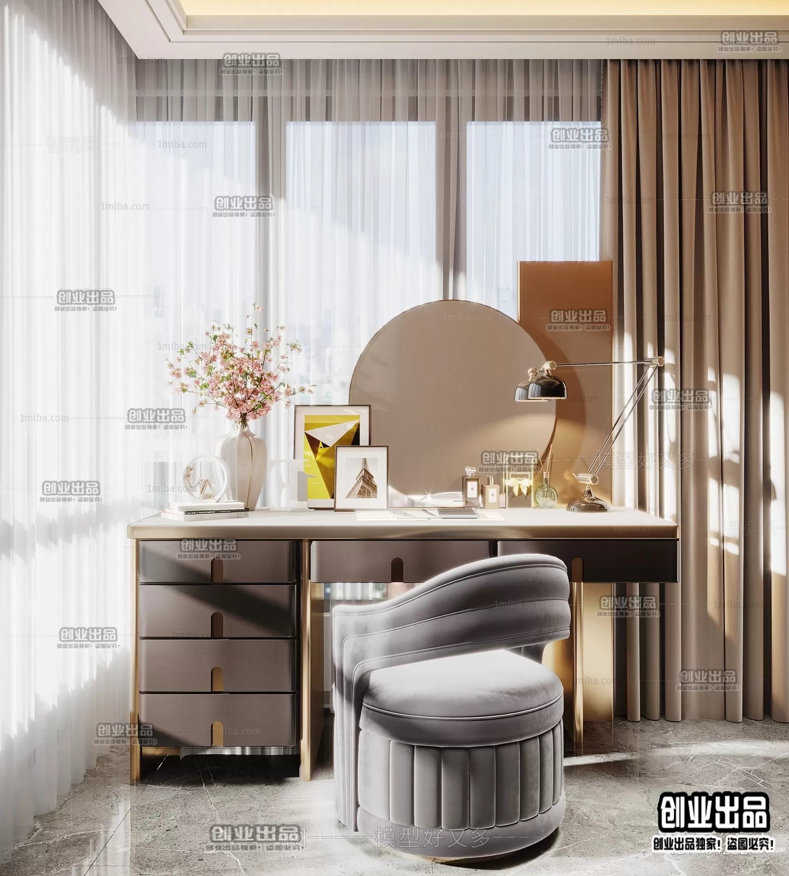 DRESSING TABLE – B21 – FURNITURE 3D MODELS 2022 (VRAY)