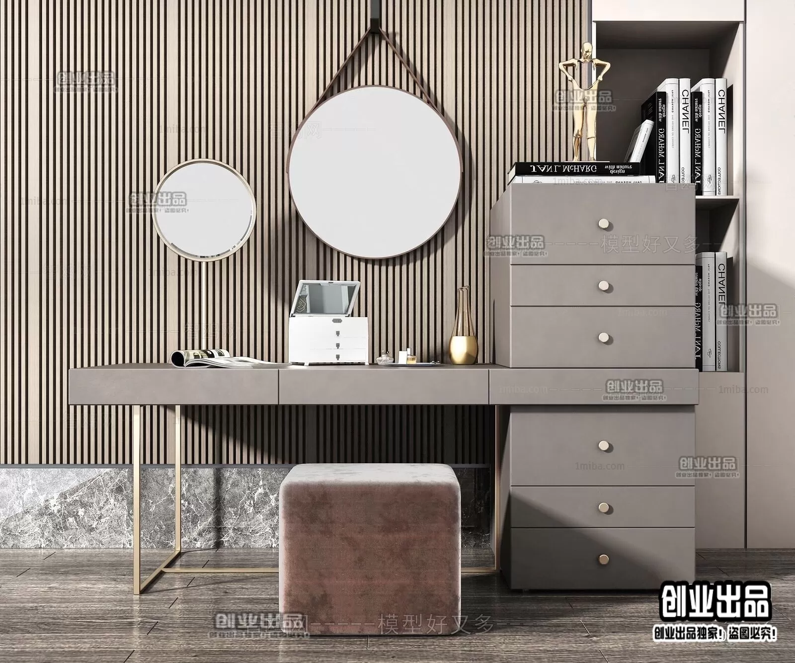 DRESSING TABLE – B25 – FURNITURE 3D MODELS 2022 (VRAY)