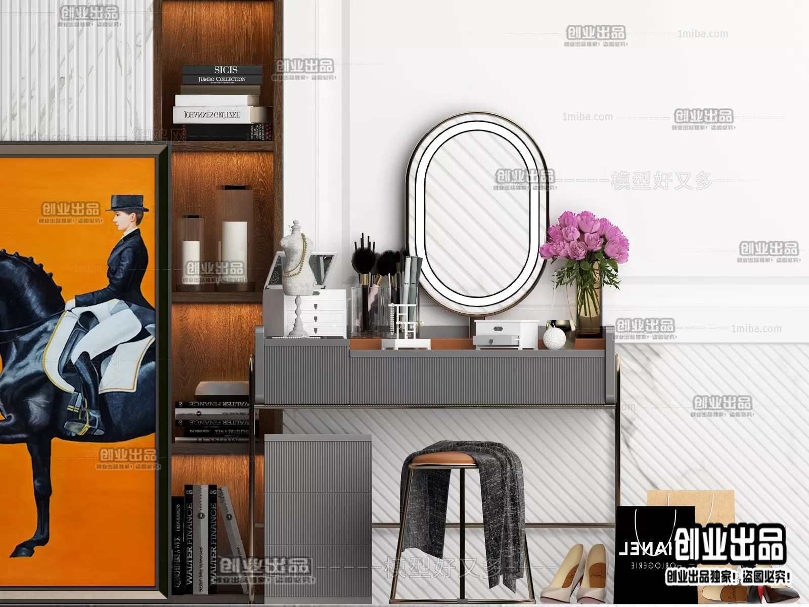 DRESSING TABLE – B39 – FURNITURE 3D MODELS 2022 (VRAY)