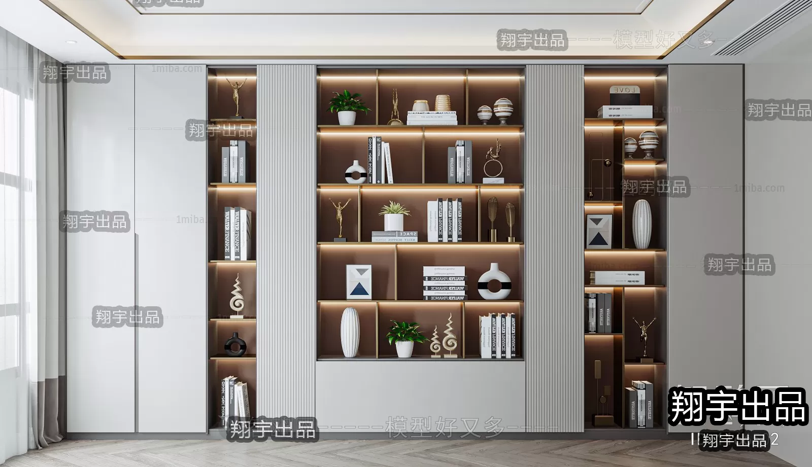 BOOK CASE – A1 – FURNITURE 3D MODELS 2022 (VRAY)