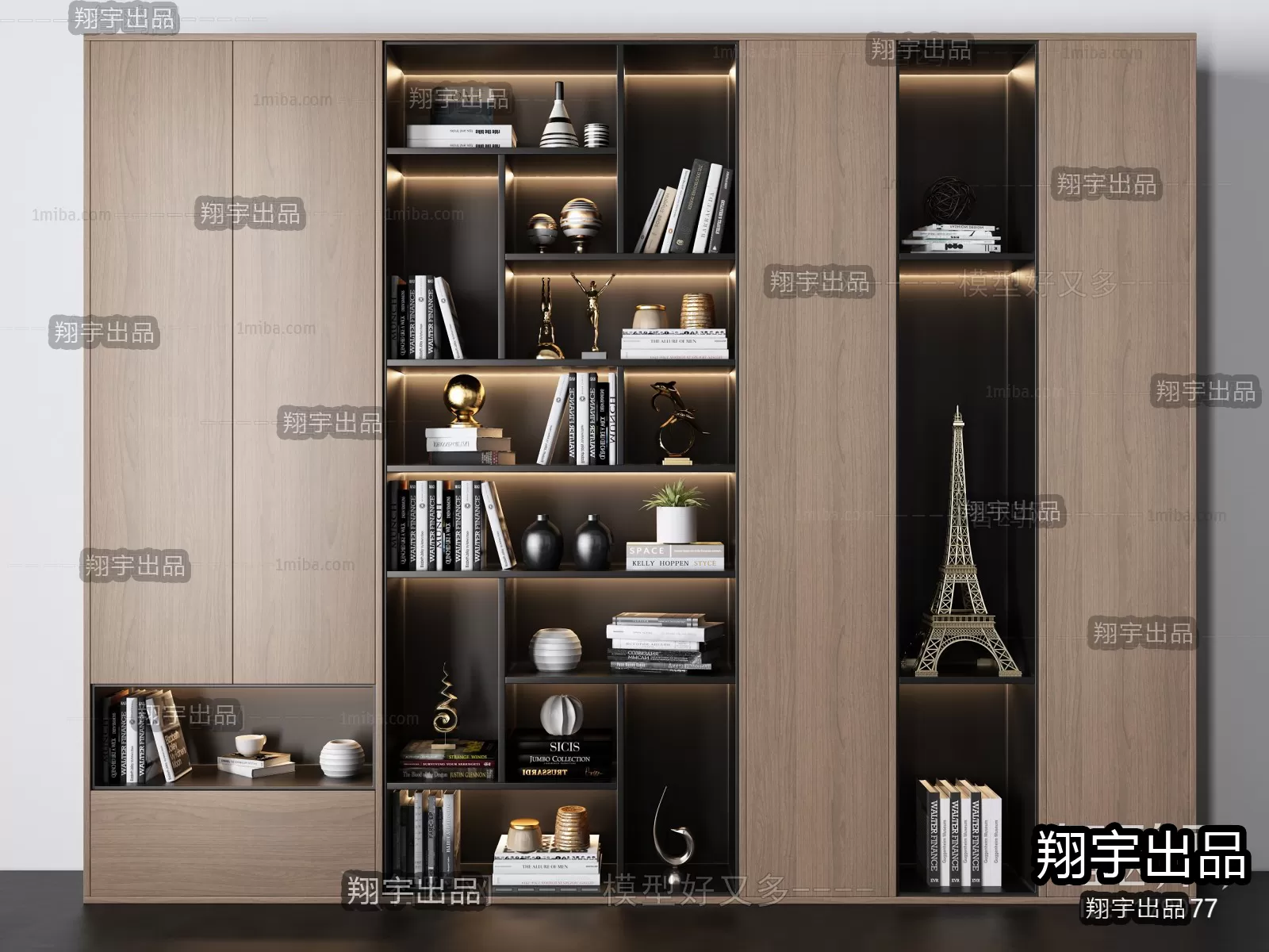 BOOK CASE – A2 – FURNITURE 3D MODELS 2022 (VRAY)