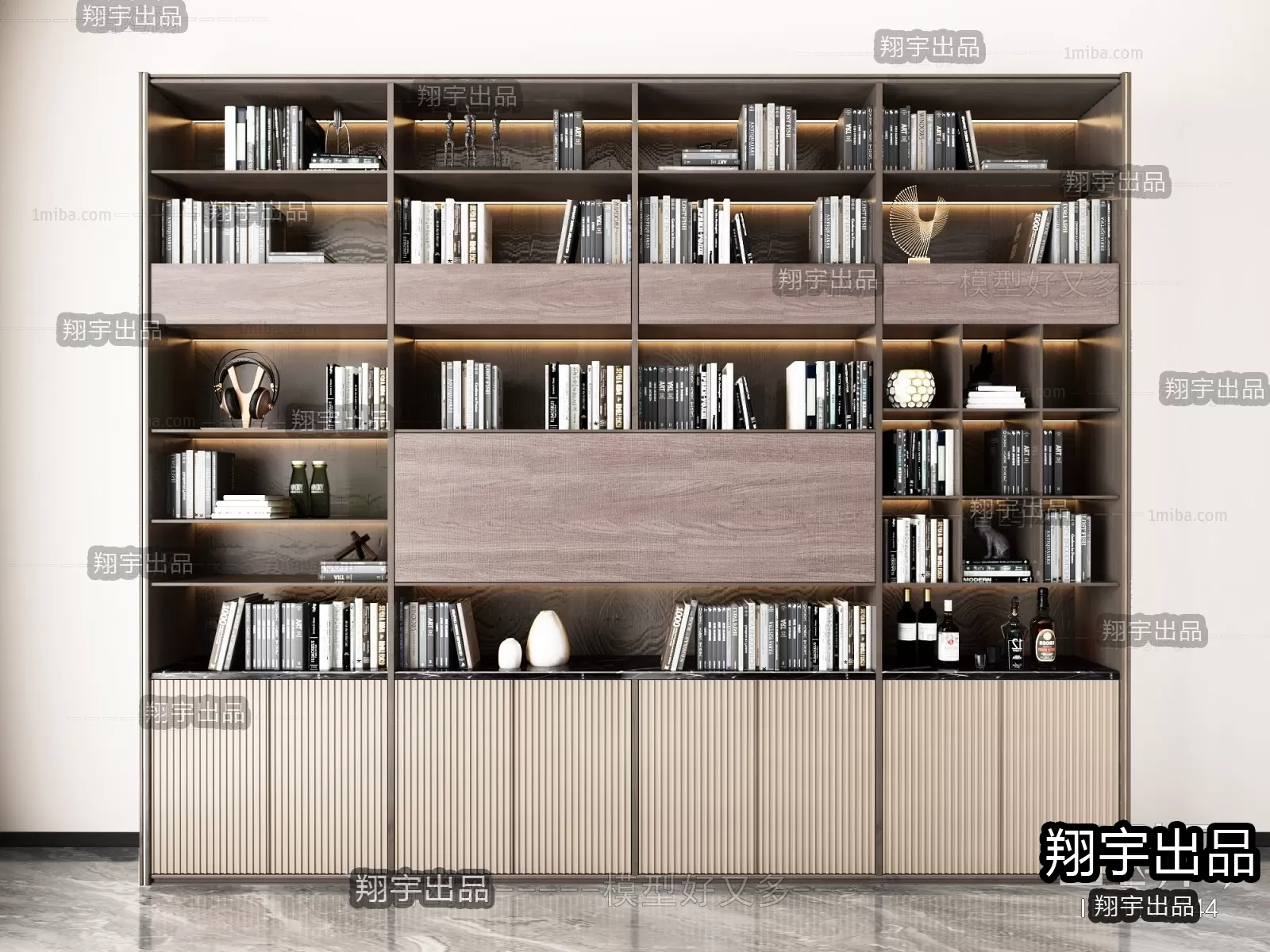 BOOK CASE – A6 – FURNITURE 3D MODELS 2022 (VRAY)