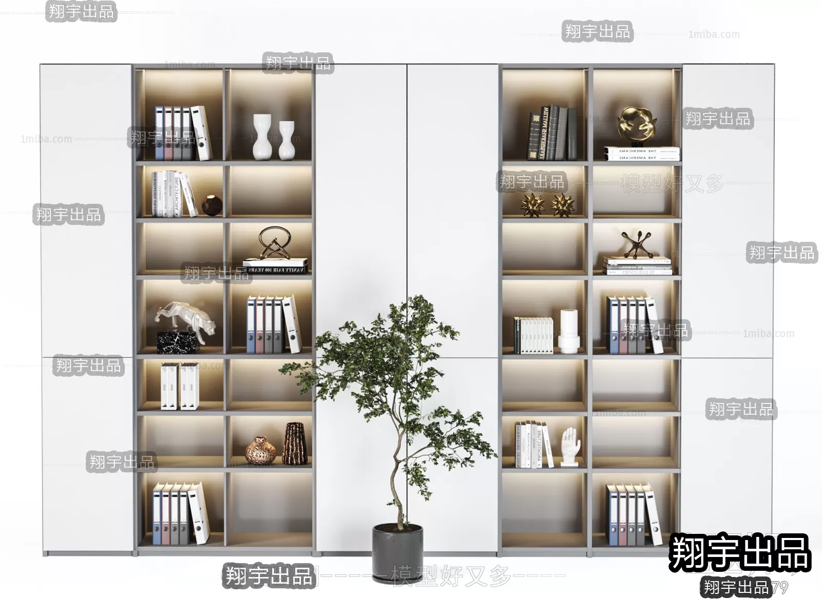 BOOK CASE – A8 – FURNITURE 3D MODELS 2022 (VRAY)