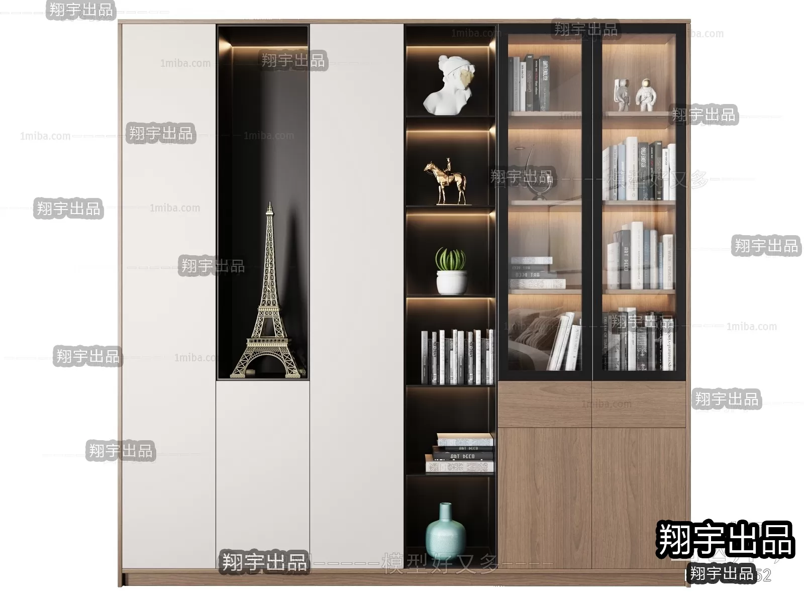 BOOK CASE – A9 – FURNITURE 3D MODELS 2022 (VRAY)