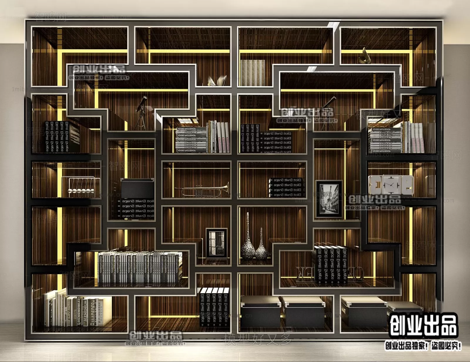 BOOK CASE – B106 – FURNITURE 3D MODELS 2022 (VRAY)