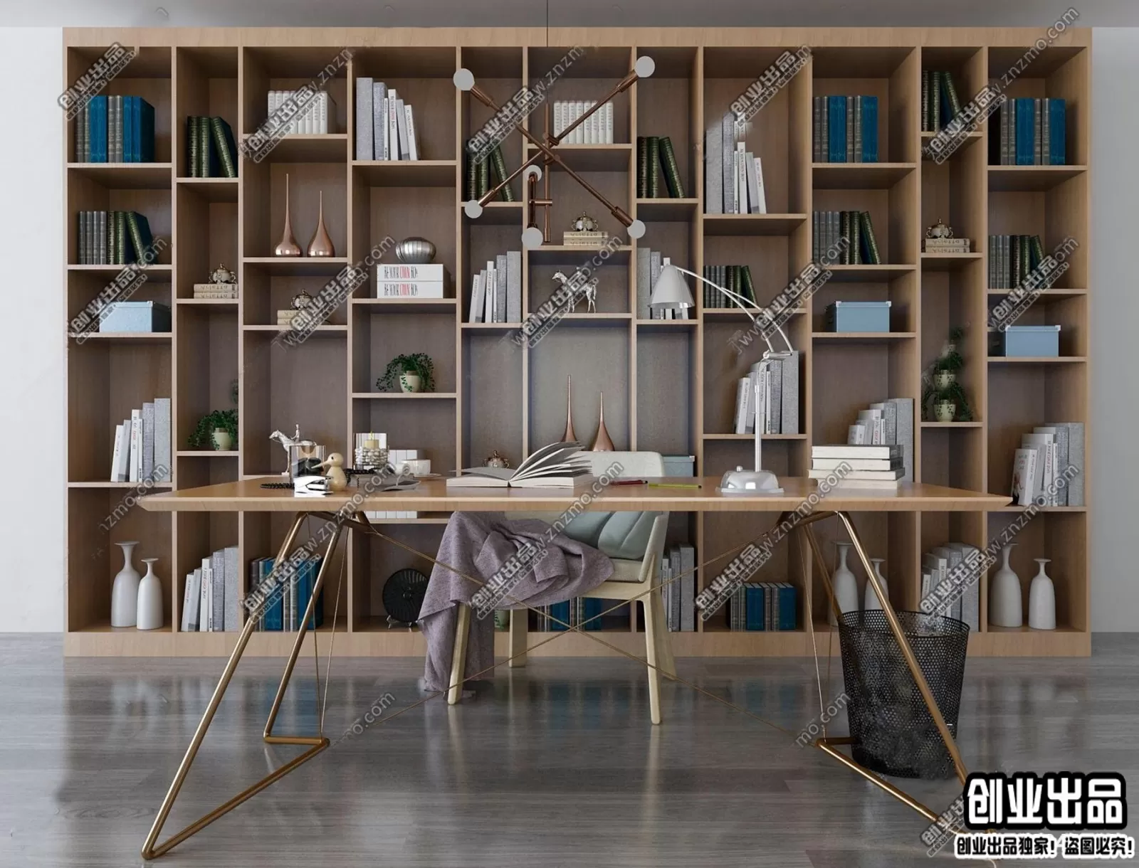 BOOK CASE – B109 – FURNITURE 3D MODELS 2022 (VRAY)