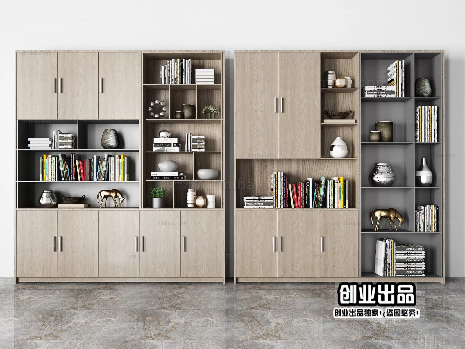 BOOK CASE – B11 – FURNITURE 3D MODELS 2022 (VRAY)