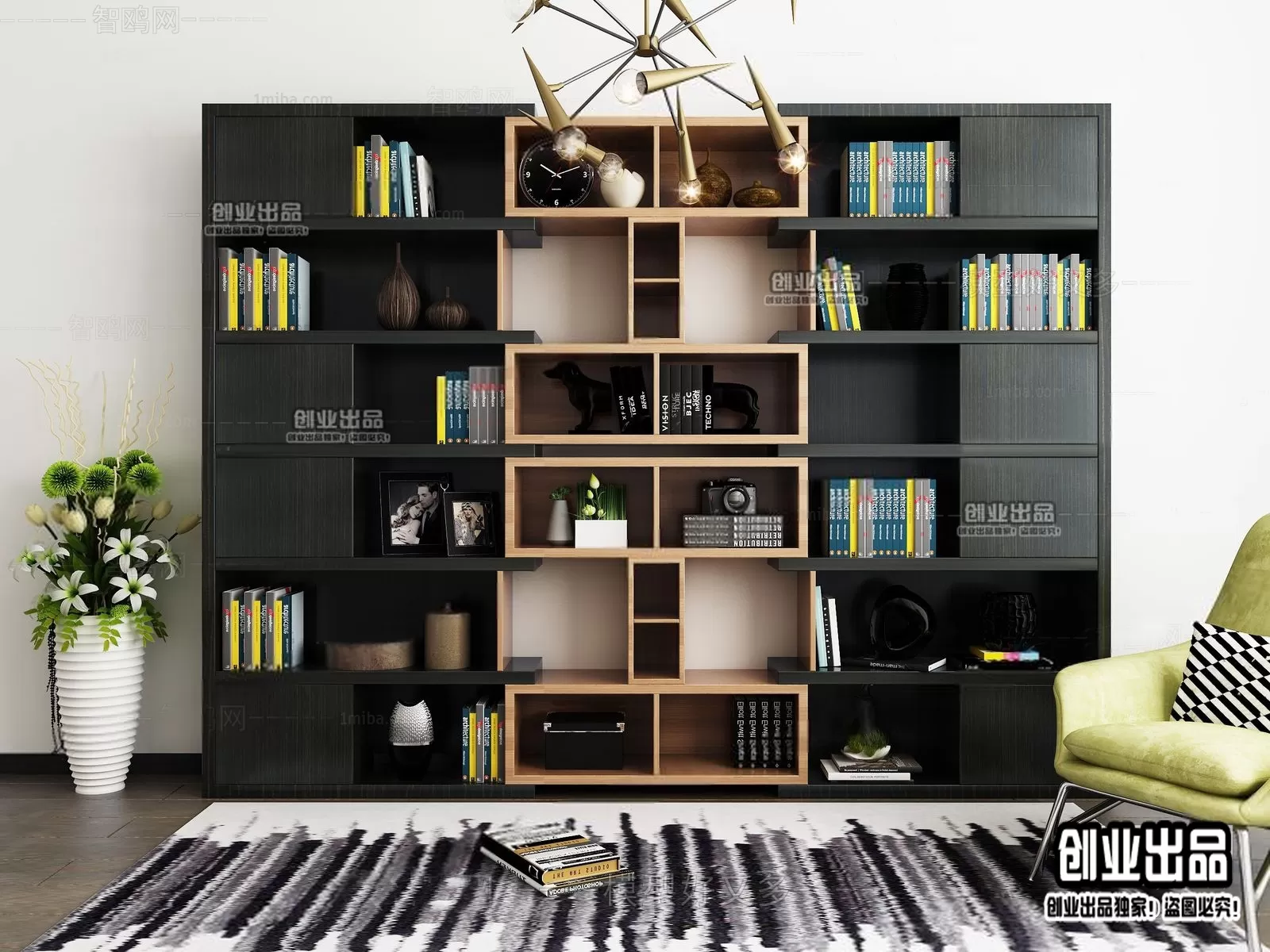 BOOK CASE – B110 – FURNITURE 3D MODELS 2022 (VRAY)