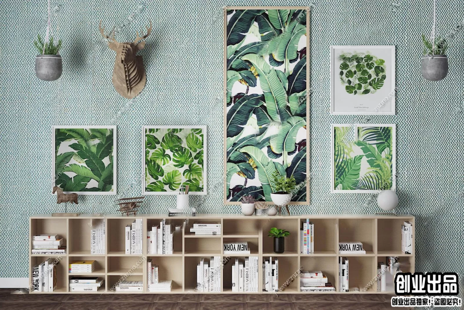 BOOK CASE – B117 – FURNITURE 3D MODELS 2022 (VRAY)