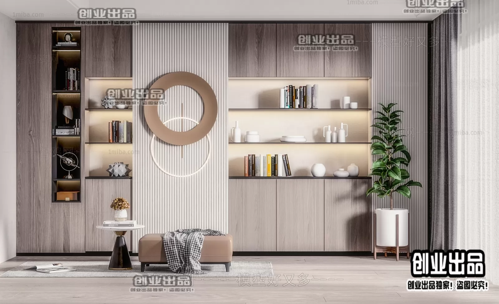 BOOK CASE – B12 – FURNITURE 3D MODELS 2022 (VRAY)