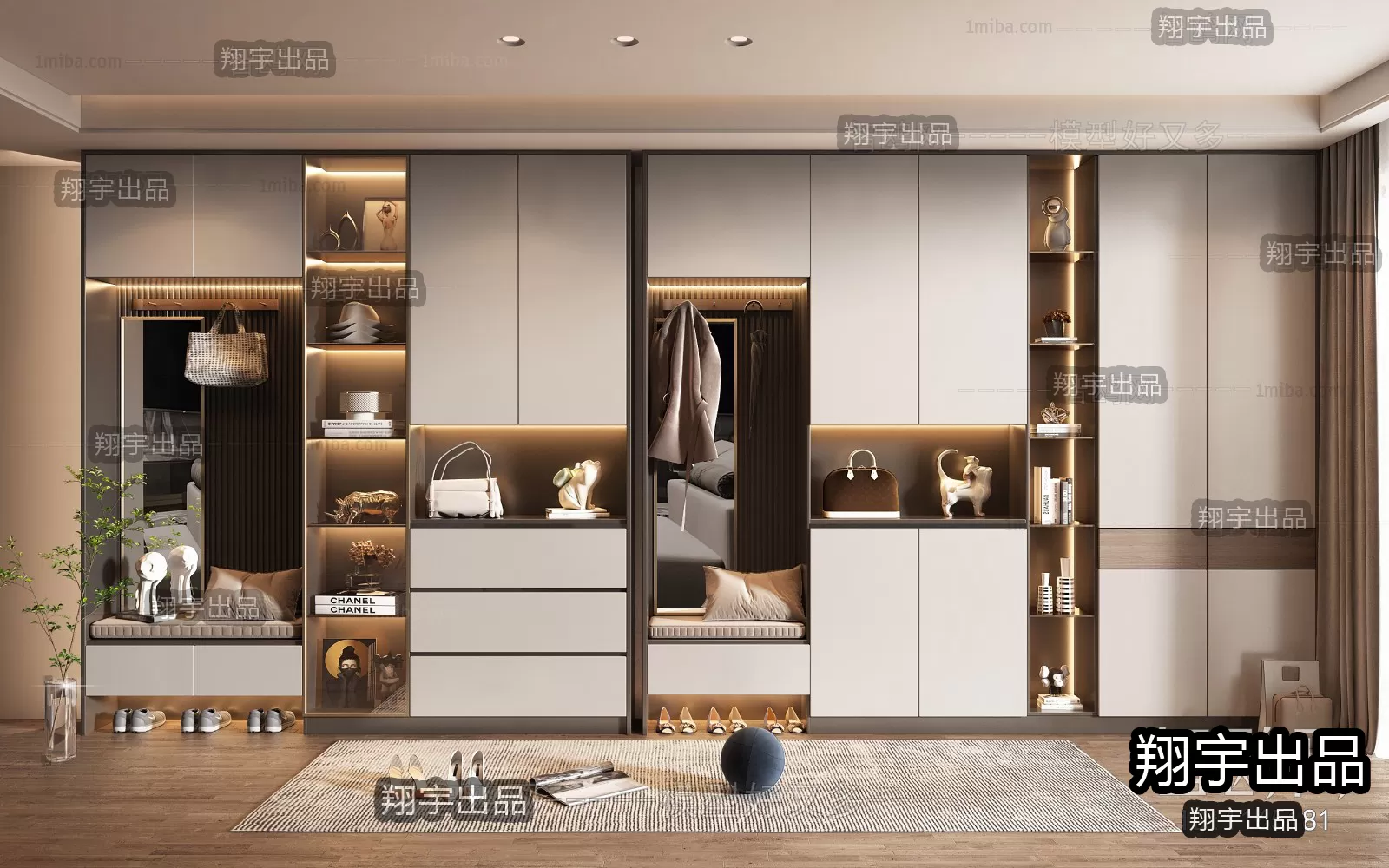 SHOE CABINET – A1 – FURNITURE 3D MODELS 2022 (VRAY)