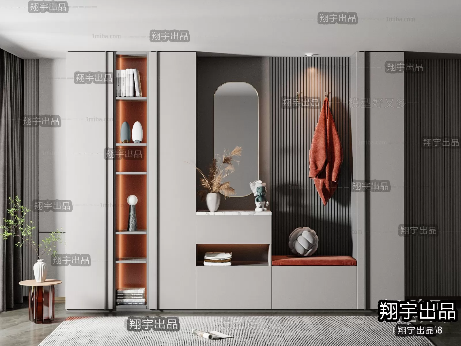 SHOE CABINET – A12 – FURNITURE 3D MODELS 2022 (VRAY)