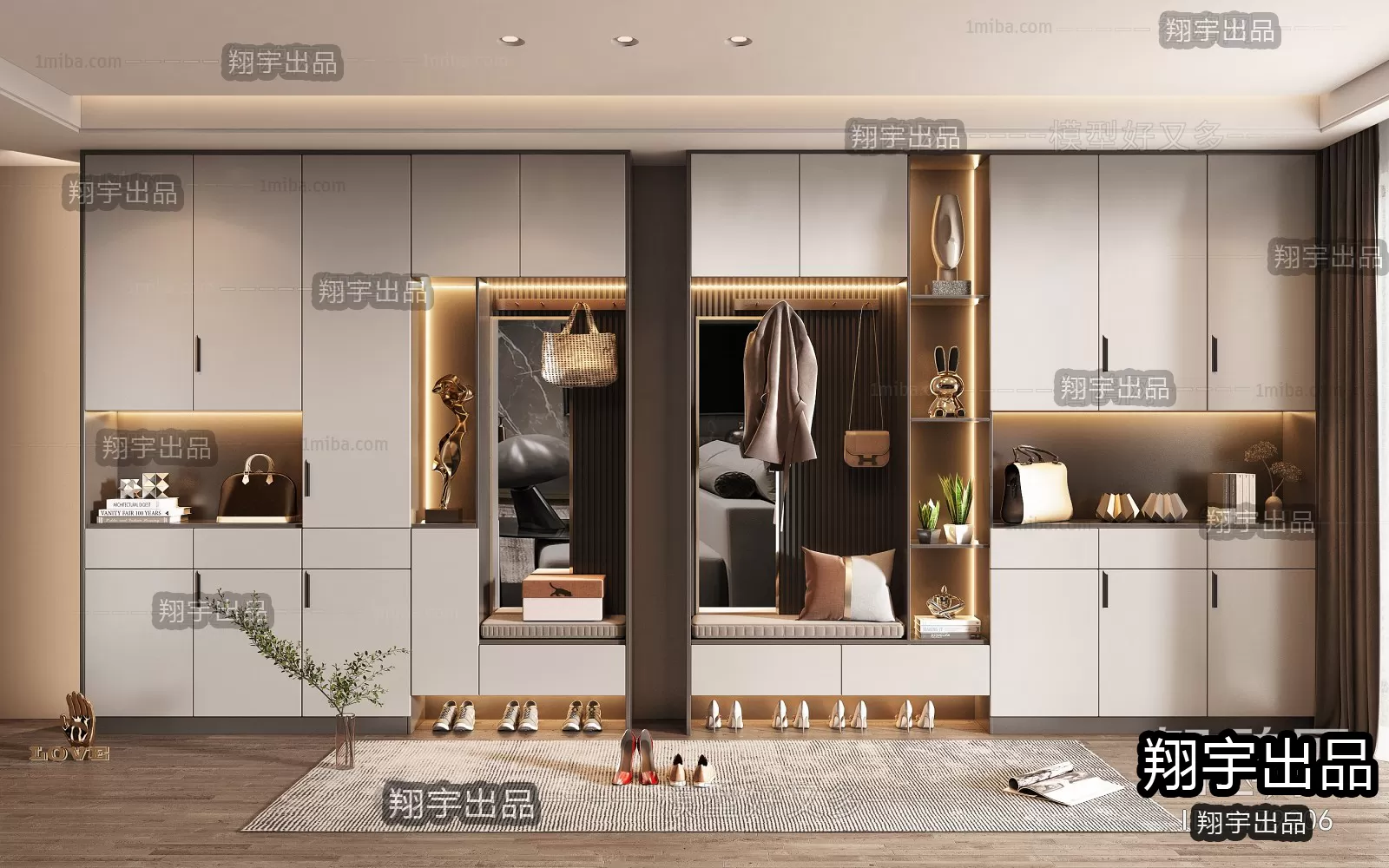 SHOE CABINET – A3 – FURNITURE 3D MODELS 2022 (VRAY)