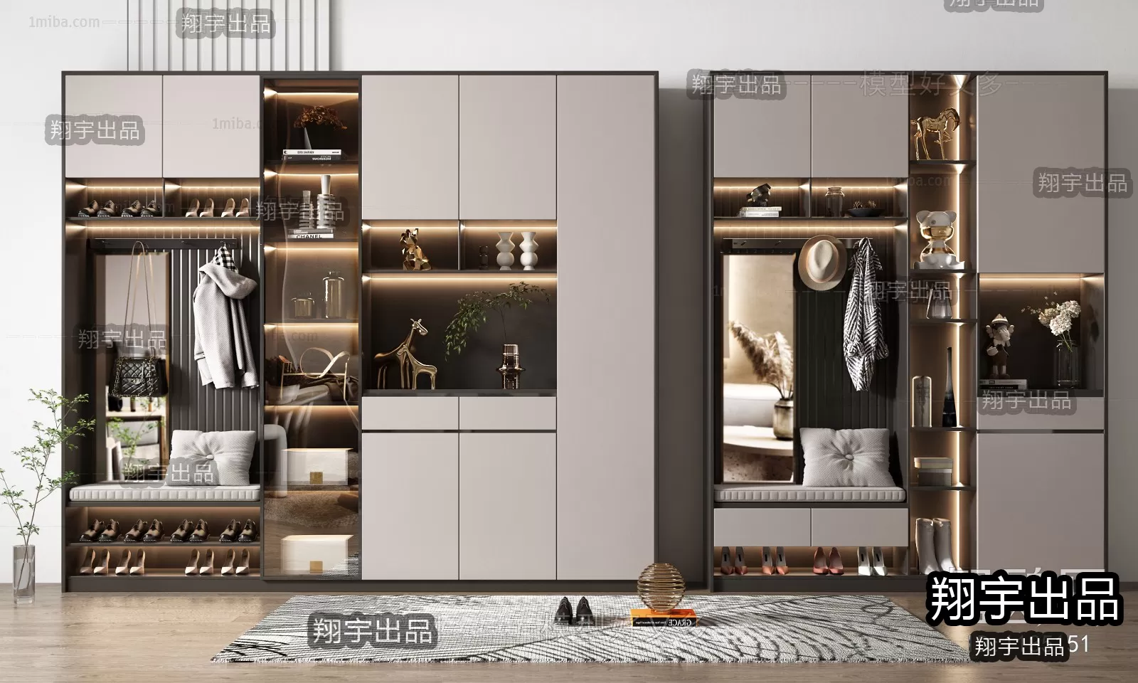 SHOE CABINET – A6 – FURNITURE 3D MODELS 2022 (VRAY)