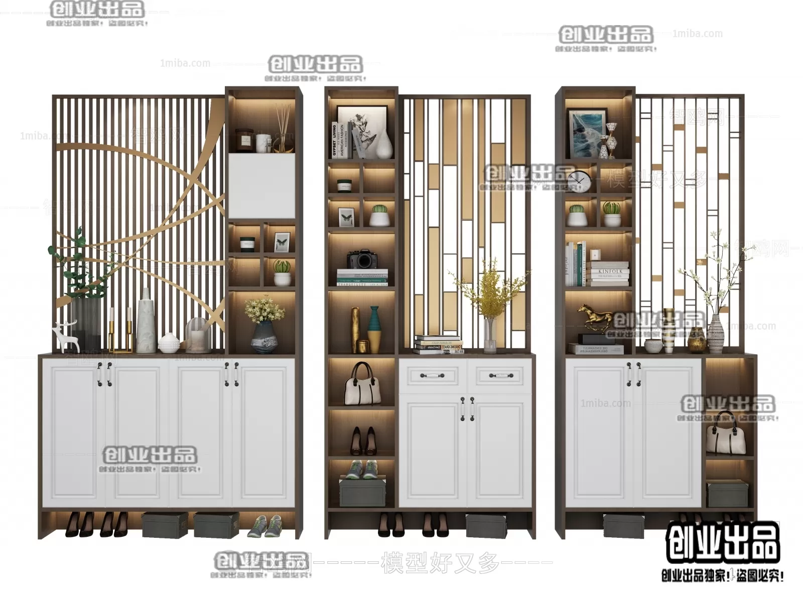 SHOE CABINET – B60 – FURNITURE 3D MODELS 2022 (VRAY)