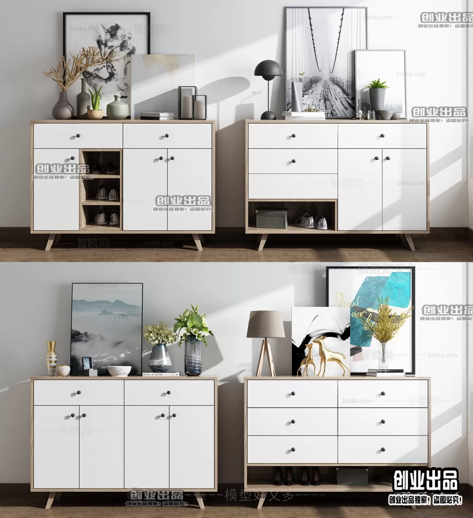 SHOE CABINET – B62 – FURNITURE 3D MODELS 2022 (VRAY)