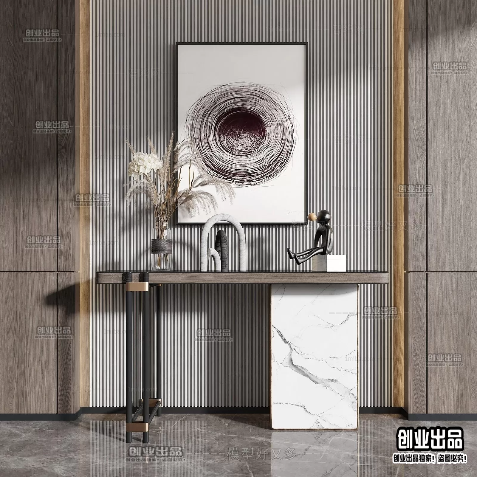 CONSOLE TABLE – 12 – FURNITURE 3D MODELS 2022 (VRAY)