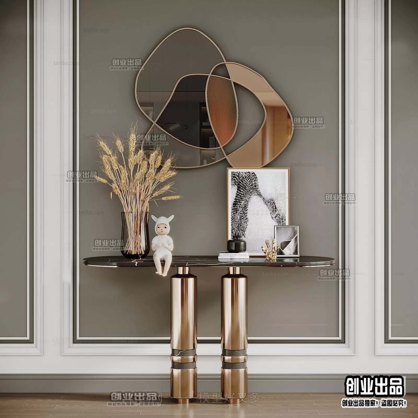 CONSOLE TABLE – 19 – FURNITURE 3D MODELS 2022 (VRAY)