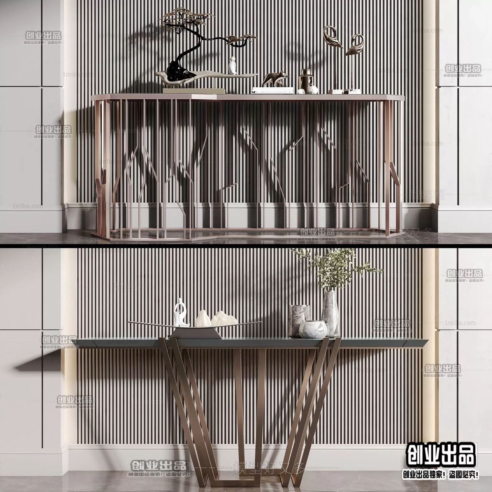 CONSOLE TABLE – 29 – FURNITURE 3D MODELS 2022 (VRAY)