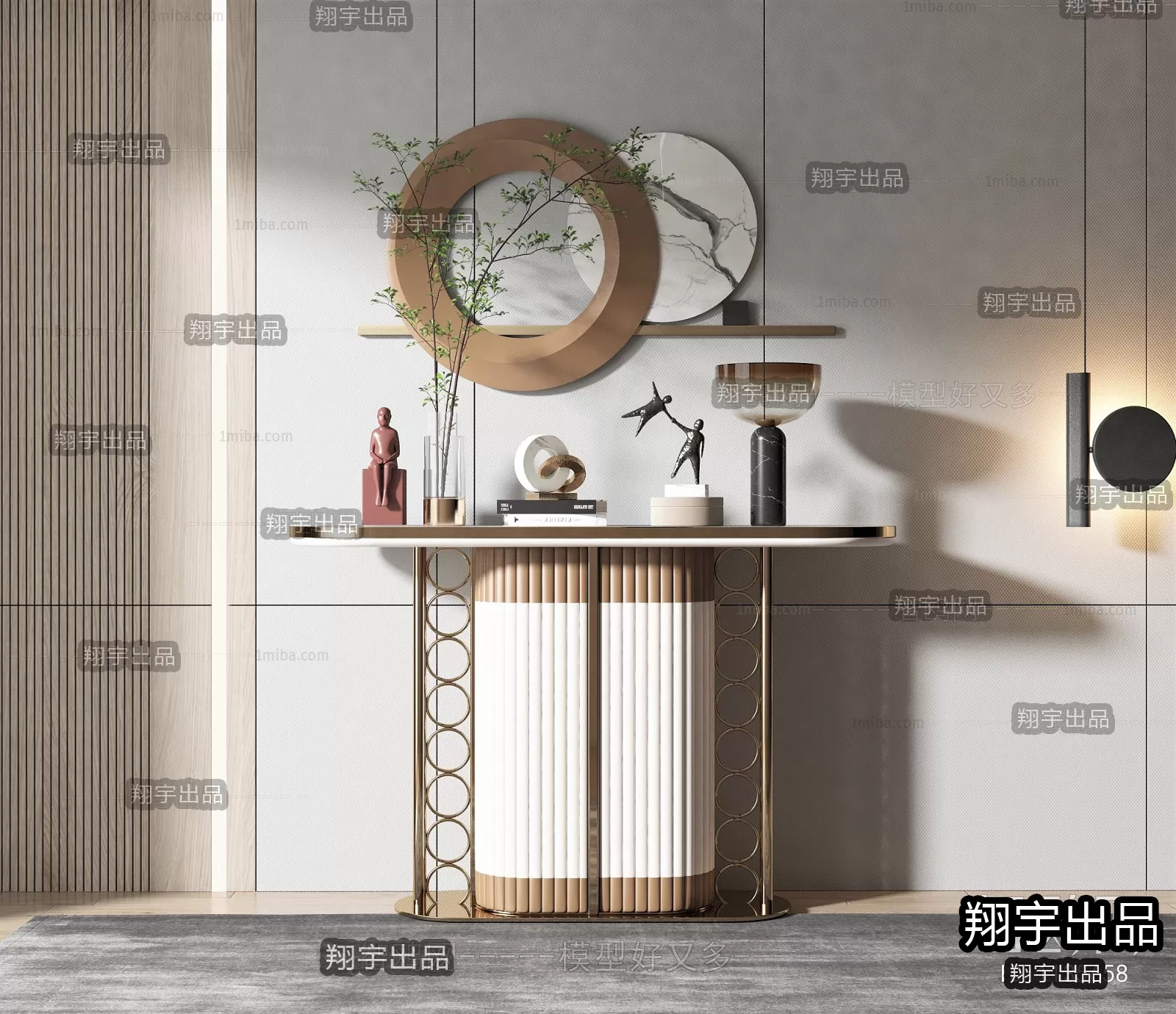 CONSOLE TABLE – 40 – FURNITURE 3D MODELS 2022 (VRAY)