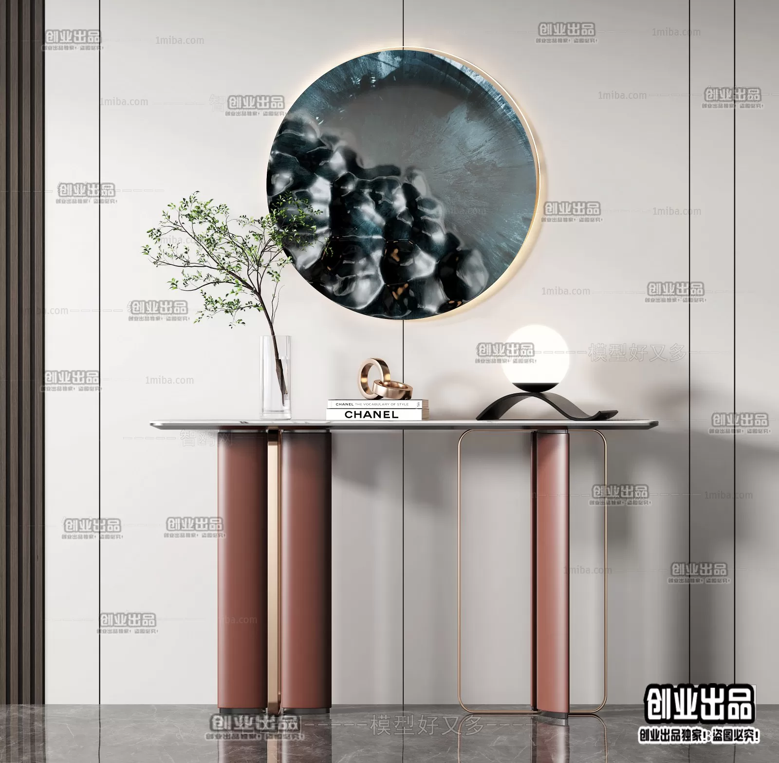 CONSOLE TABLE – 5 – FURNITURE 3D MODELS 2022 (VRAY)
