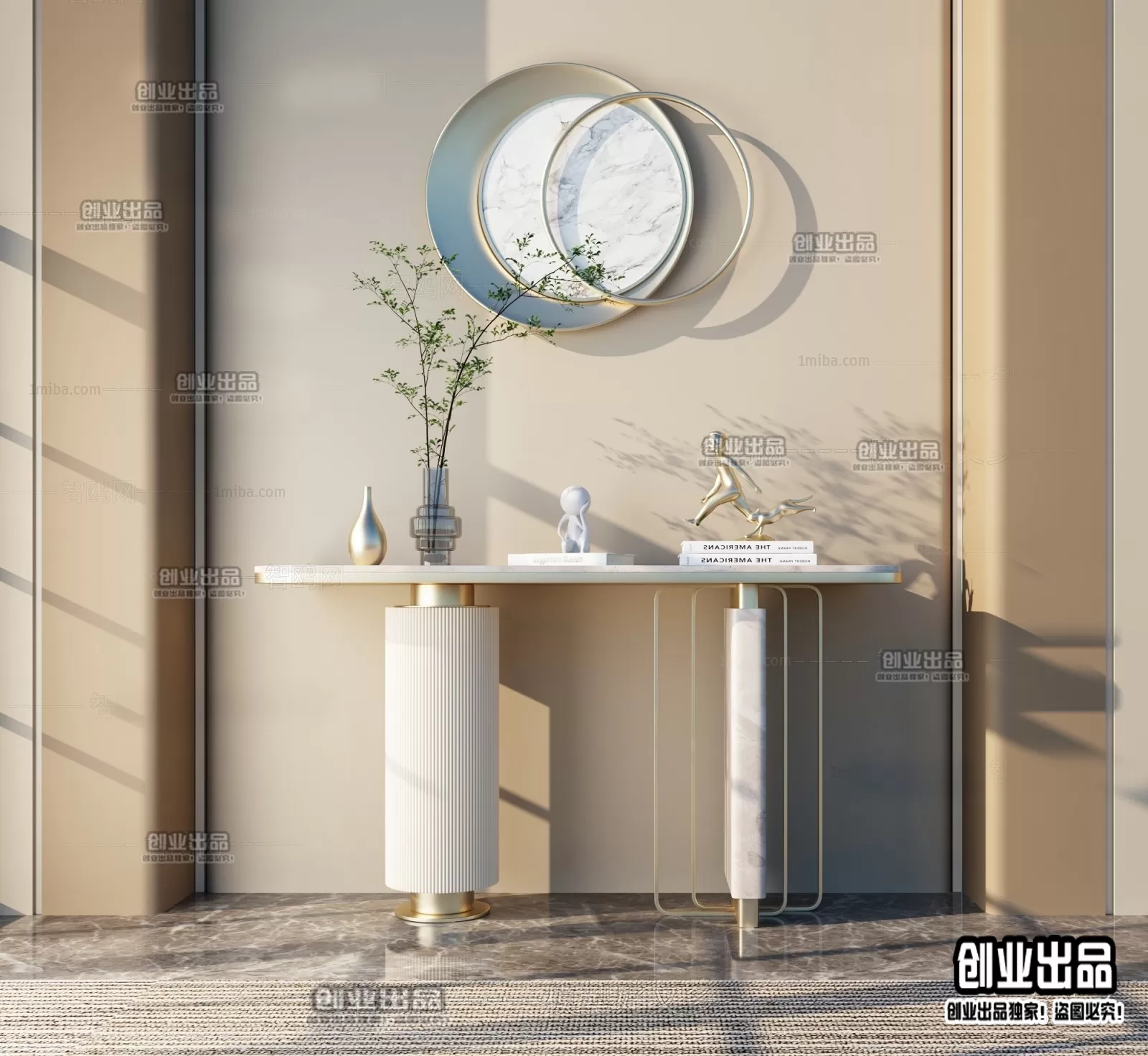 CONSOLE TABLE – 6 – FURNITURE 3D MODELS 2022 (VRAY)