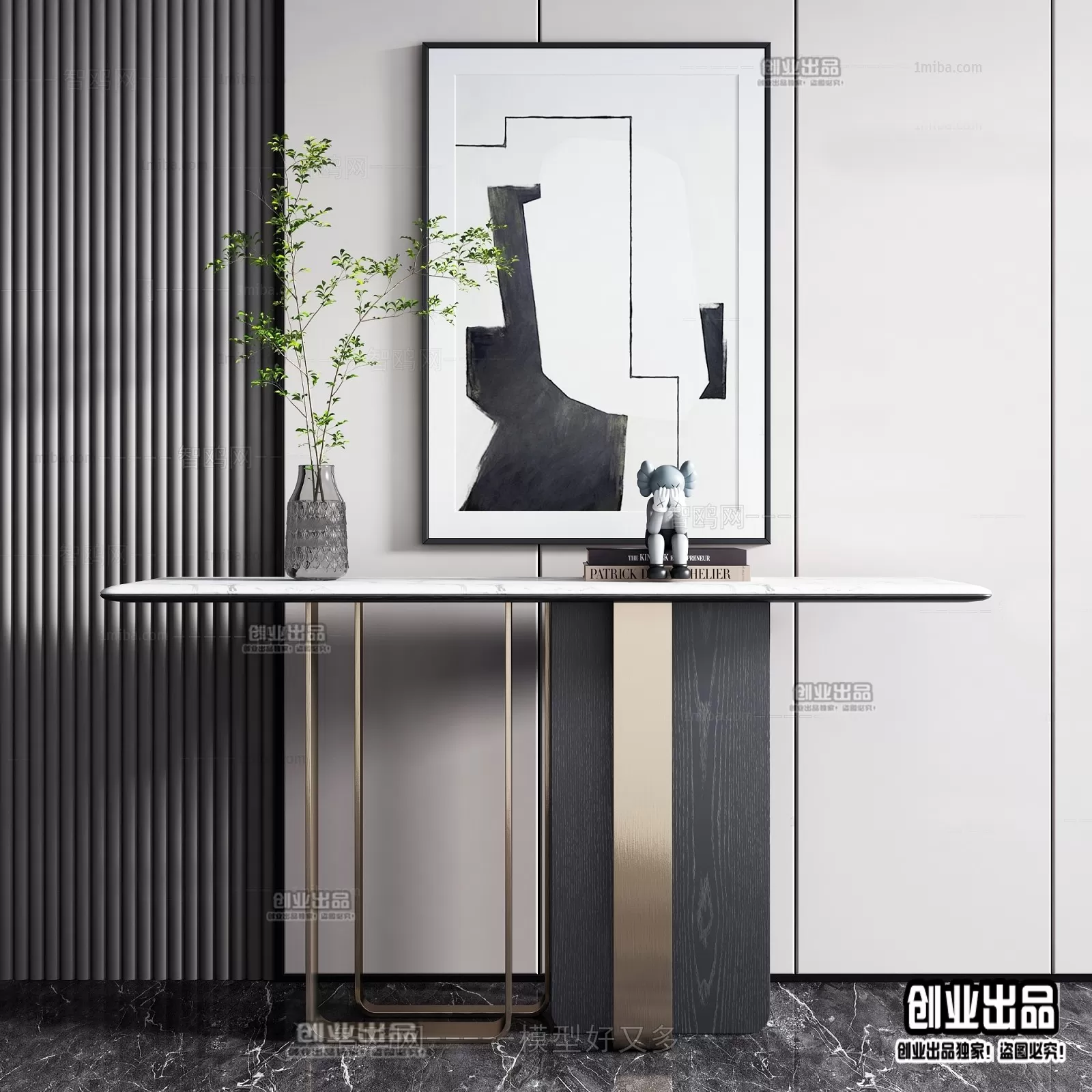 CONSOLE TABLE – 9 – FURNITURE 3D MODELS 2022 (VRAY)