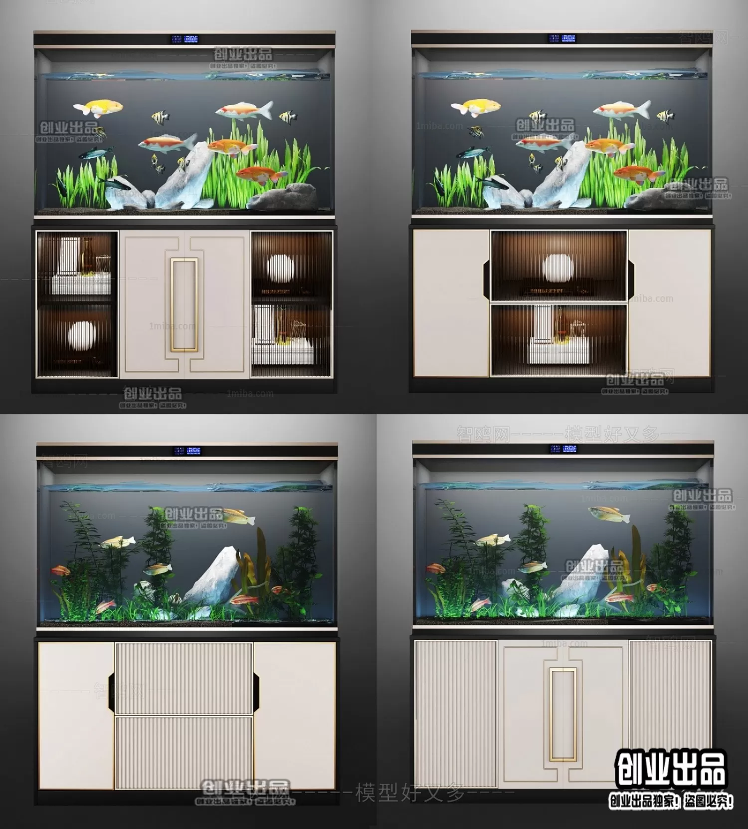 FISH TANK – 15 – FURNITURE 3D MODELS 2022 (VRAY)