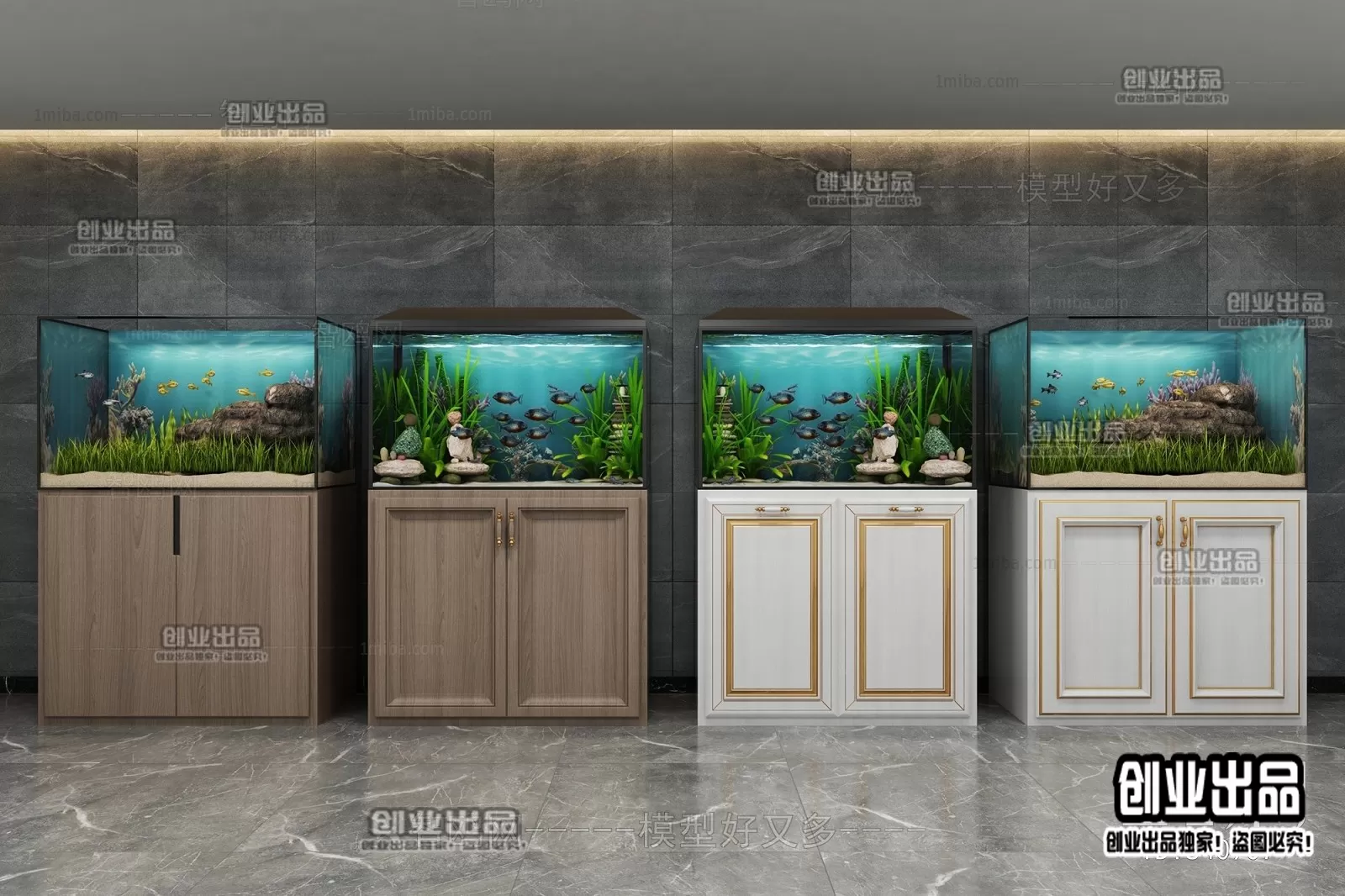 FISH TANK – 23 – FURNITURE 3D MODELS 2022 (VRAY)