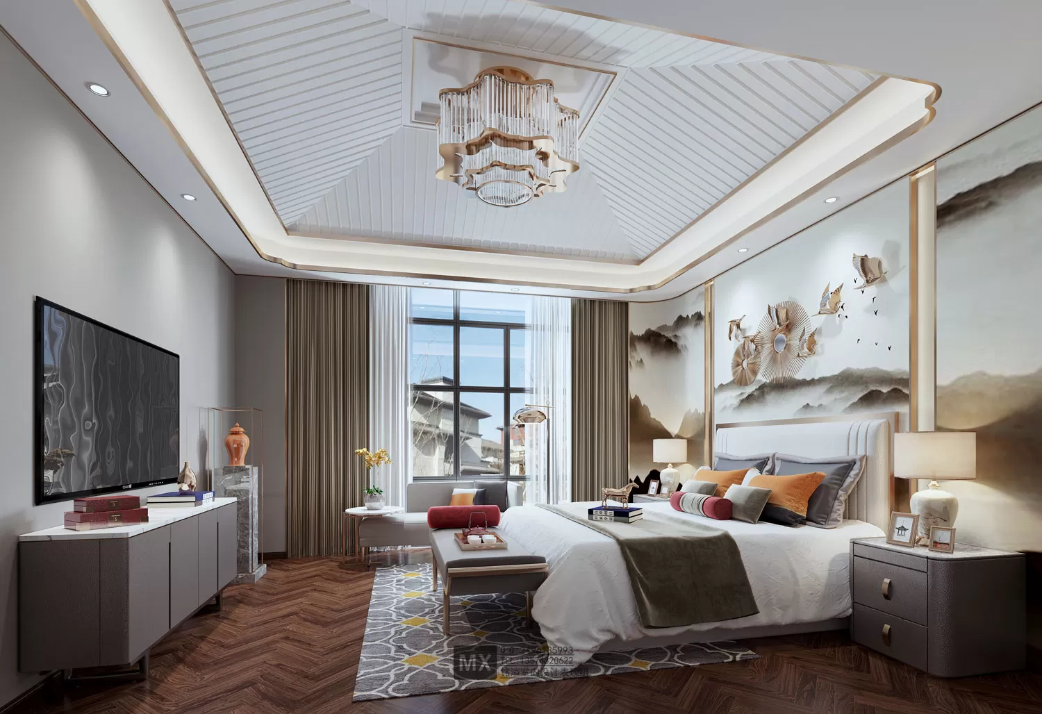 FULL SCENE 3DS MAX – CORONA RENDER – BEDROOM – 073