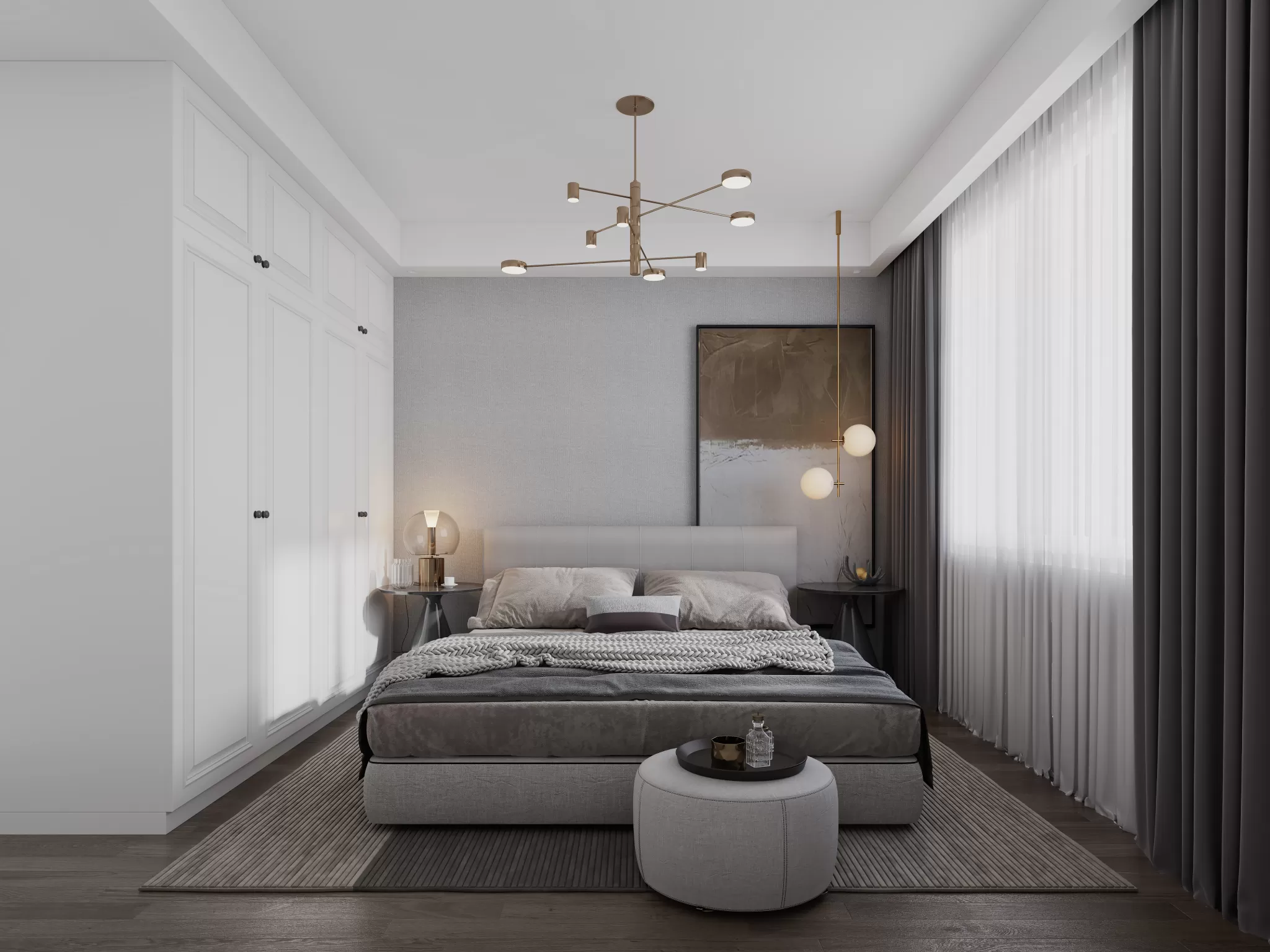 FULL SCENE 3DS MAX – CORONA RENDER – BEDROOM – 088