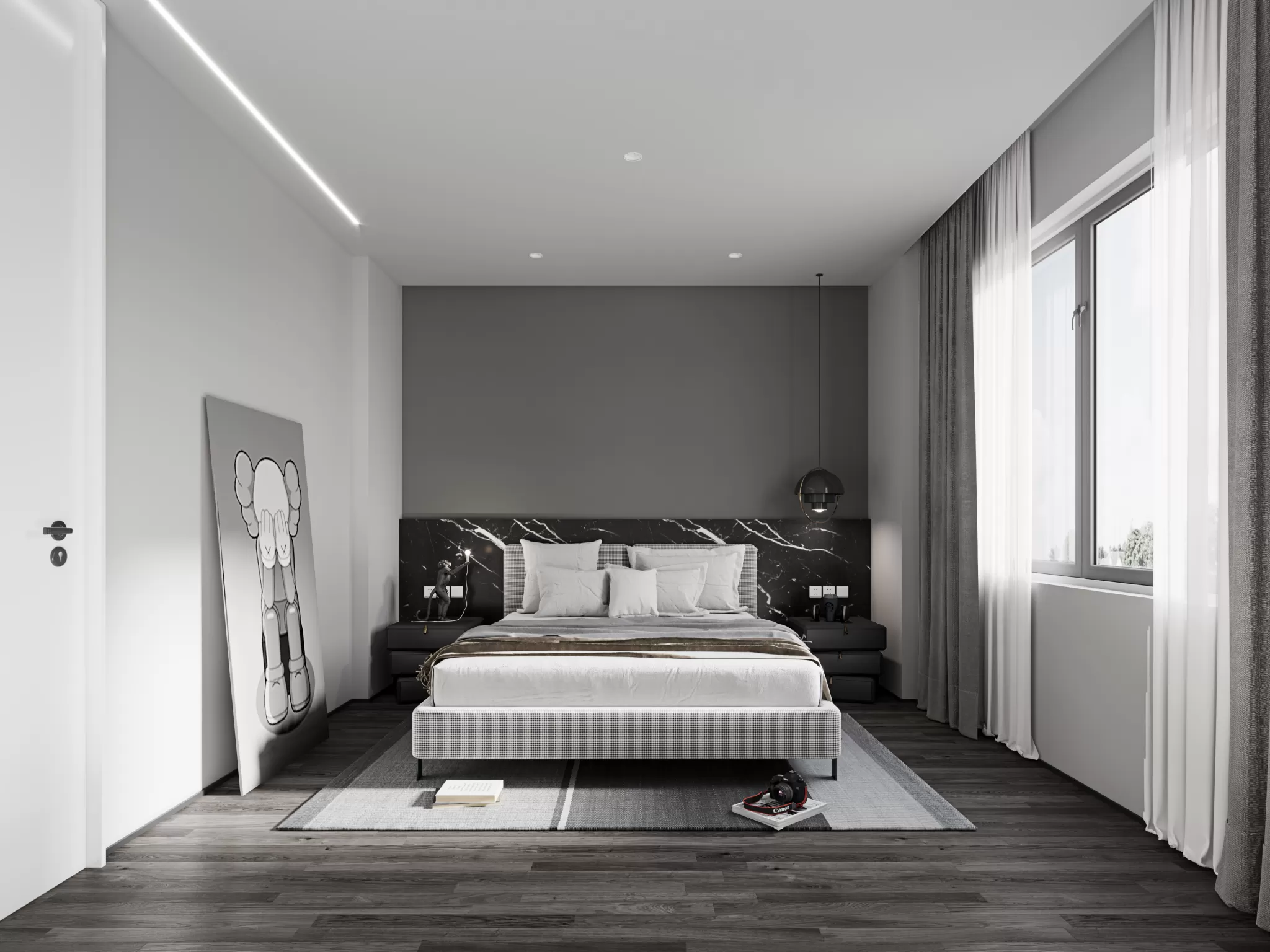 FULL SCENE 3DS MAX – CORONA RENDER – BEDROOM – 089