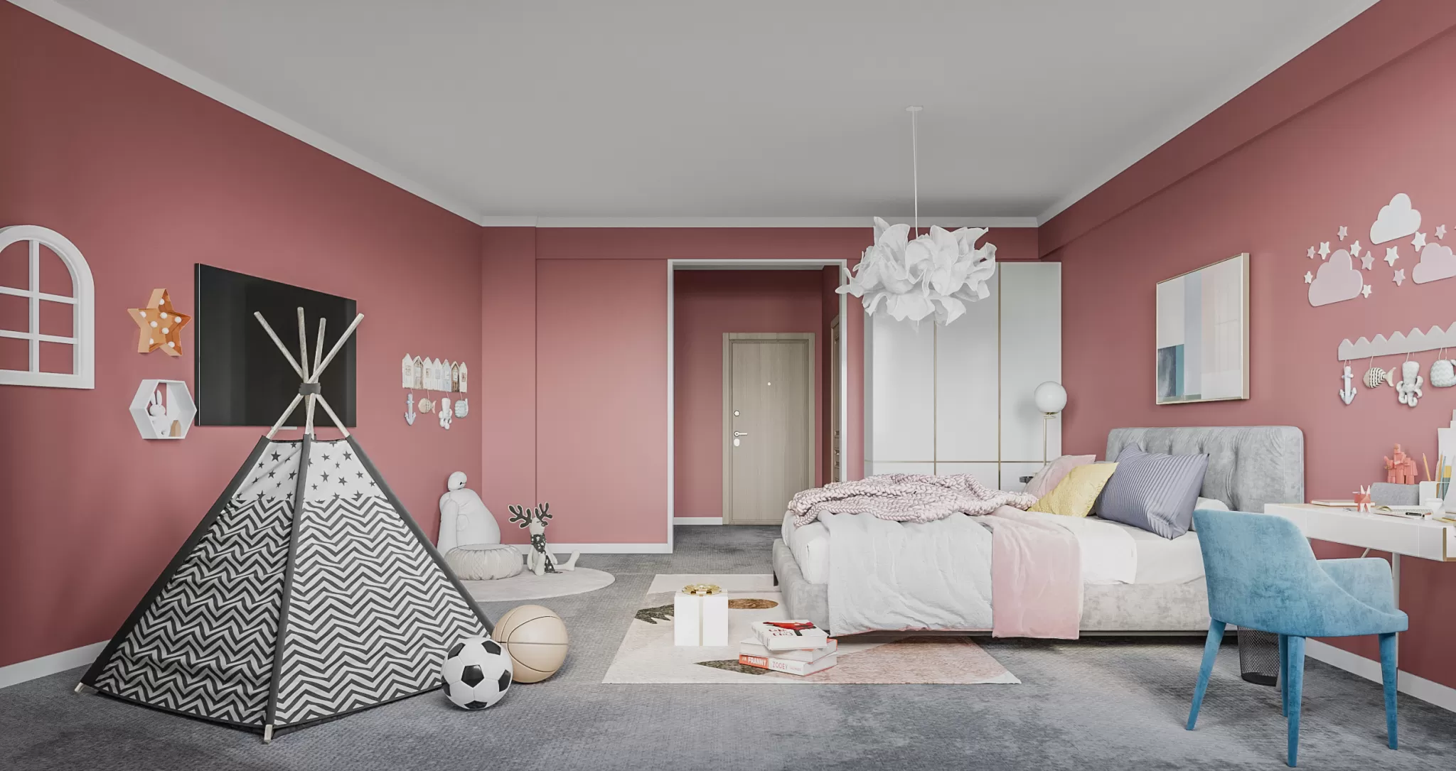 FULL SCENE 3DS MAX – CORONA RENDER – CHILDROOM – 001