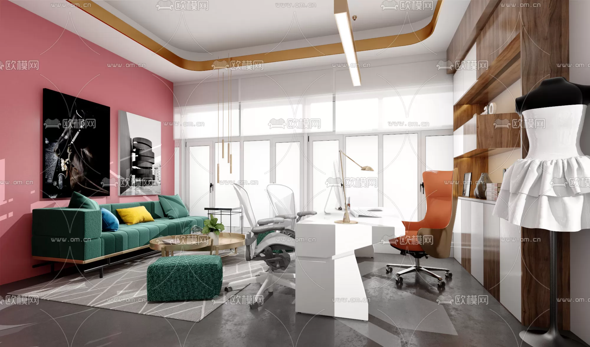 OFFICE – 3D SCENES – BLOCK – 302