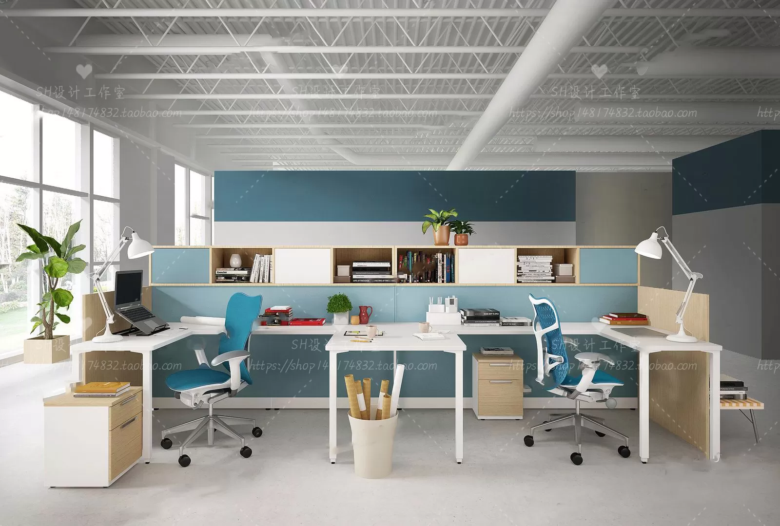OFFICE – 3D SCENES – BLOCK – 313