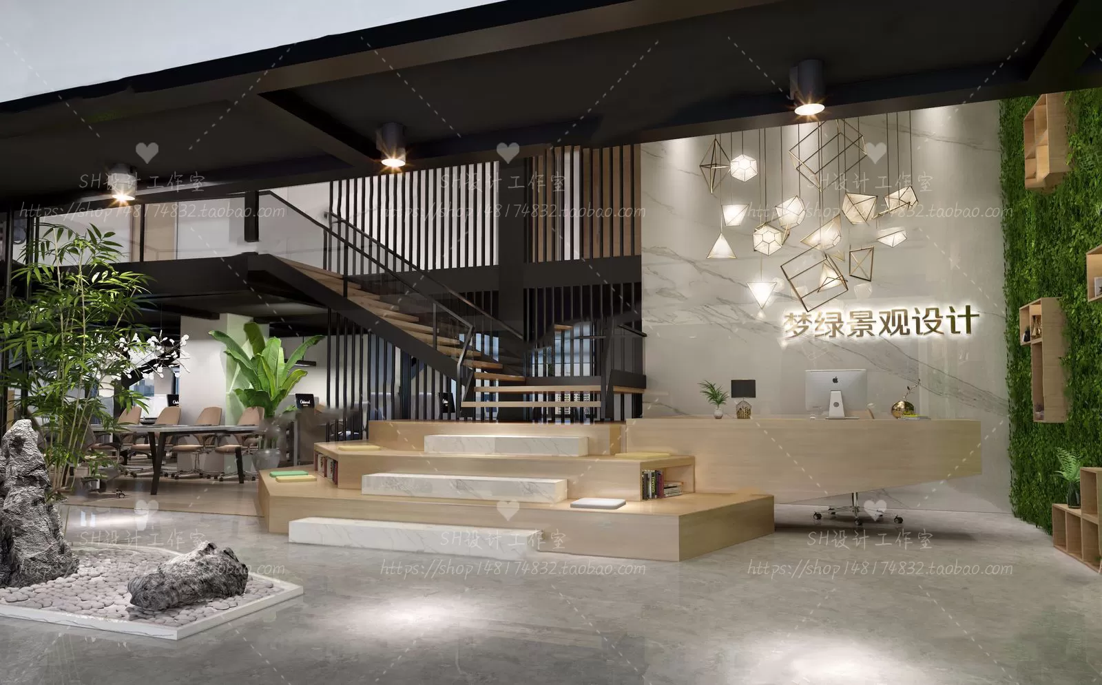 OFFICE – 3D SCENES – BLOCK – 322