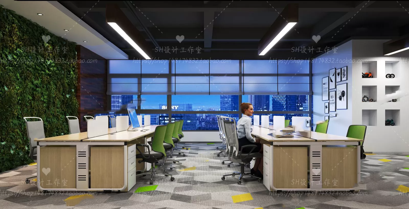 OFFICE – 3D SCENES – BLOCK – 324