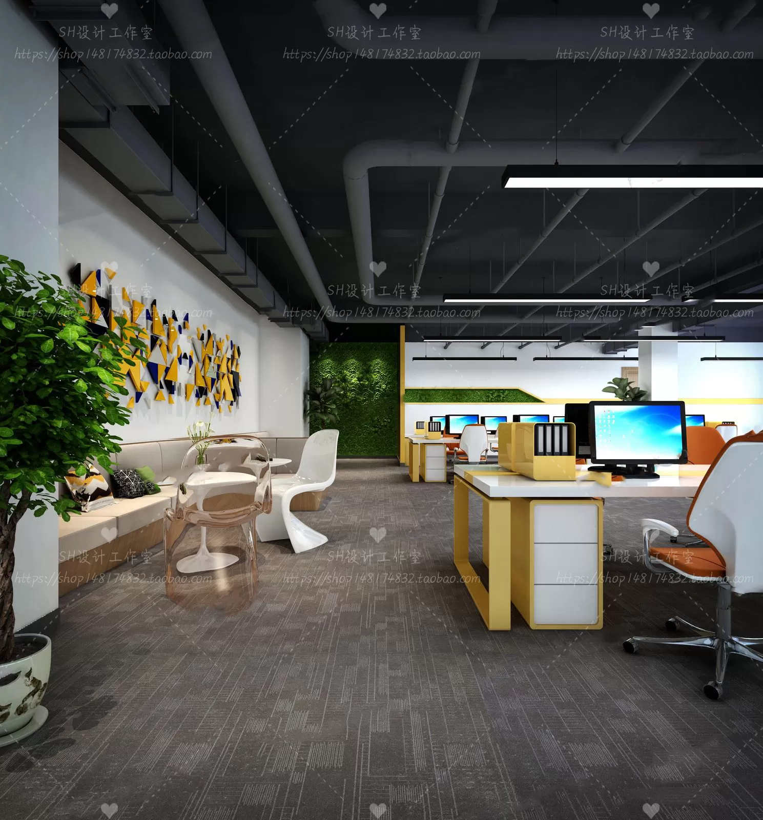 OFFICE – 3D SCENES – BLOCK – 335