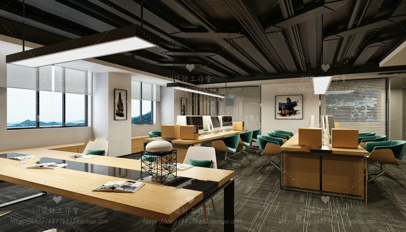 OFFICE – 3D SCENES – BLOCK – 355