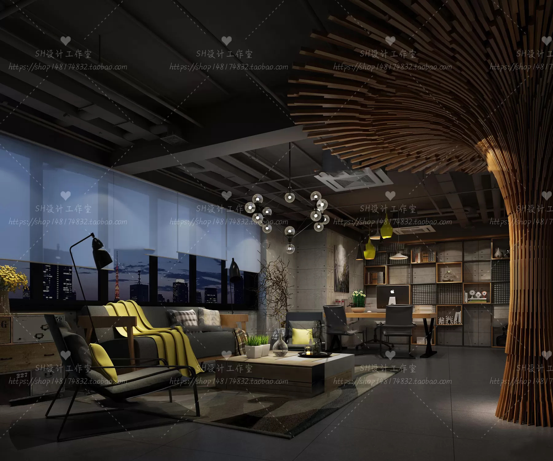 OFFICE – 3D SCENES – BLOCK – 359